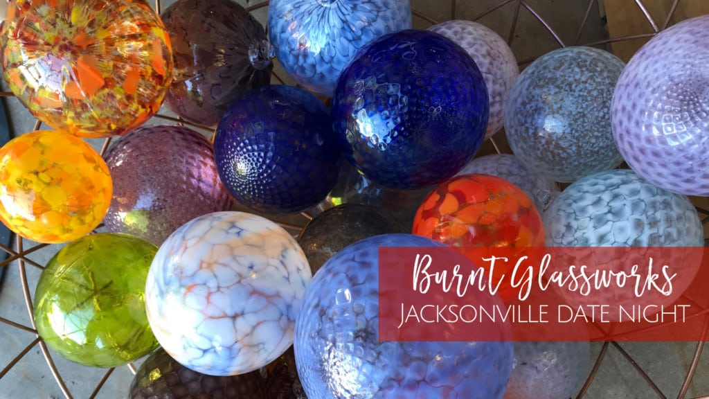 Jacksonville Date Night:: Burnt Glassworks in Jacksonville, Florida. Learn how to blow glass and create your own masterpiece!