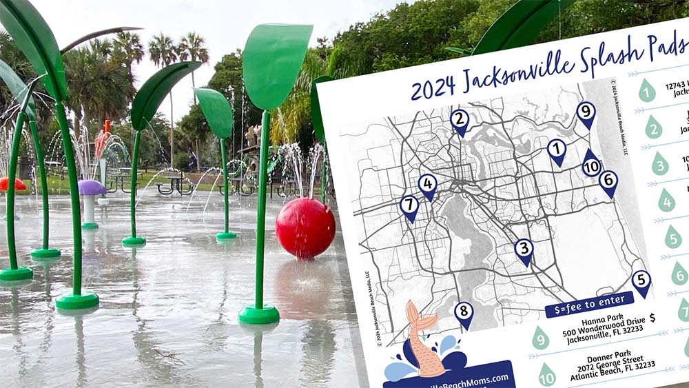 Splash Pad Map for Jacksonville, FL